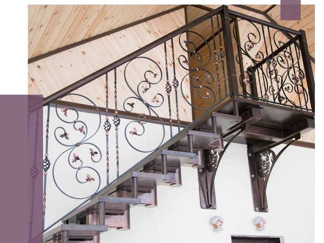 Кованые лестницы в Реже от 85433 руб. под ключ