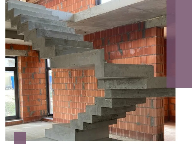 Изготовление бетонных лестниц под ключ в Реже