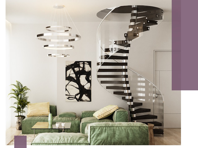 Лестницы для двухуровневой квартиры в Реже — изготовление и монтаж