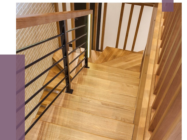 Лестницы из ясеня в Реже под ключ от 10734 руб. 