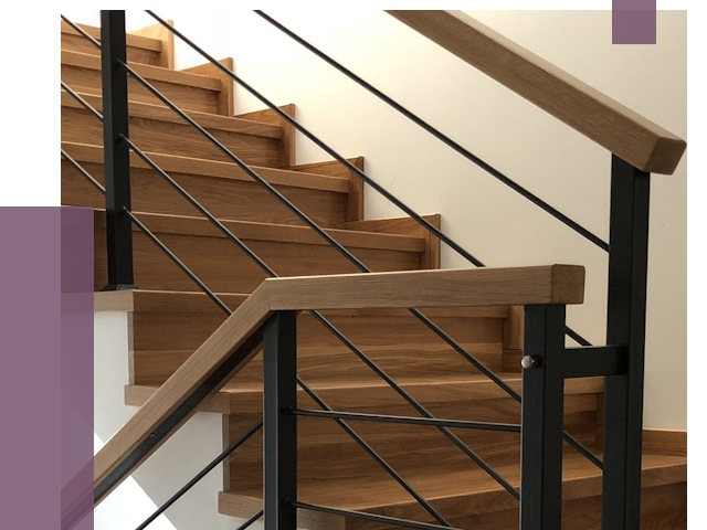 Обшивка металлической лестницы деревом в Реже от 4655 руб. 