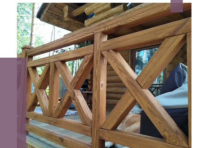 Деревянные перила под ключ в Реже от 8215 руб. 