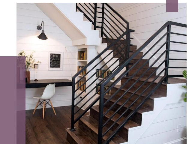 Перила для лестницы в доме в Реже от 7941 руб. — ПРОЛЁТ-Реж