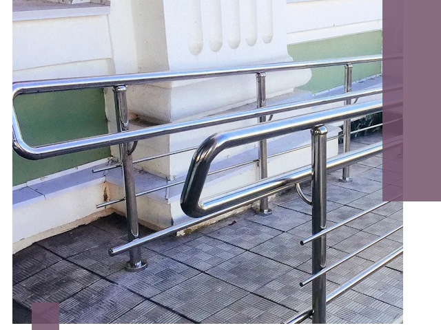 Ограждения пандусов из металла и нержавейки в Реже