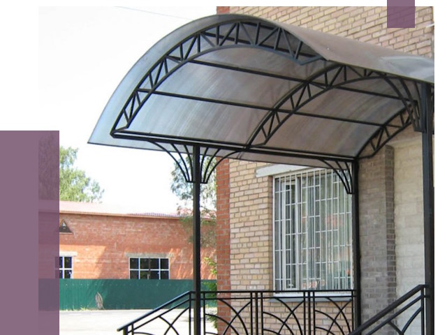 Металлические навесы и козырьки в Реже от 13691 руб.