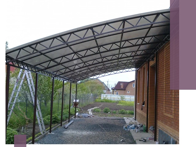 Профессиональный монтаж навесов под ключ в Реже