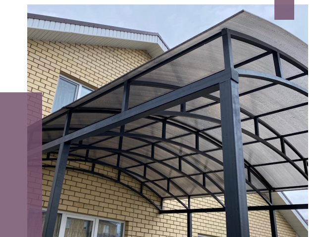 Монтаж козырьков в Реже от 12322 руб. | ПРОЛЁТ-Реж