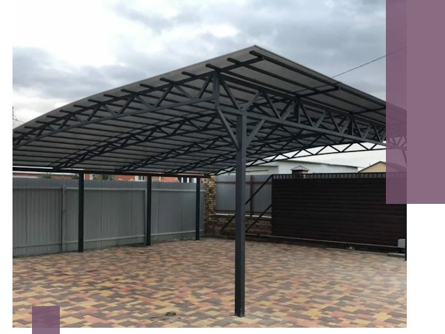 Недорогие навесы под ключ в Реже — изготовление и монтаж