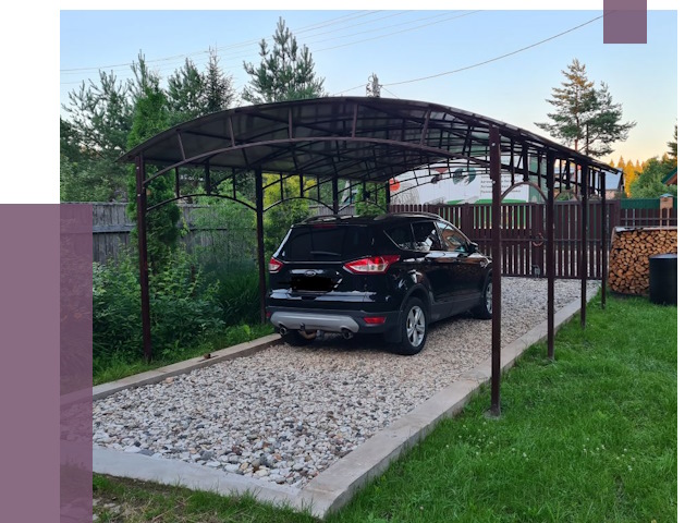 Навесы для автомобиля в Реже от 14075 руб.  | ПРОЛЁТ-Реж