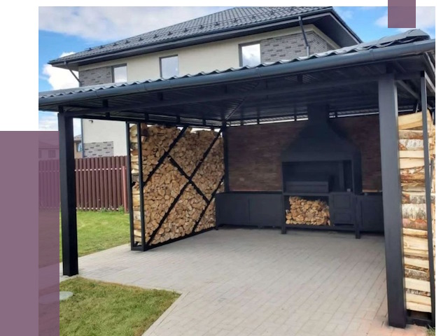 Навесы для барбекю в Реже от 13636 руб. под ключ | ПРОЛЁТ-Реж