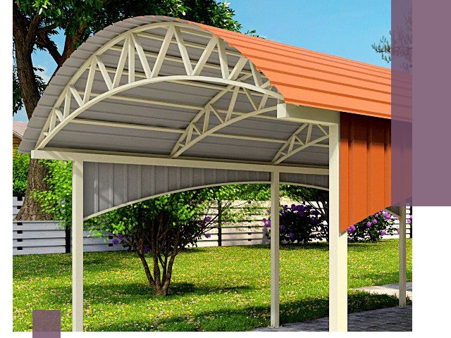 Навесы из профнастила под ключ в Реже — установка и монтаж