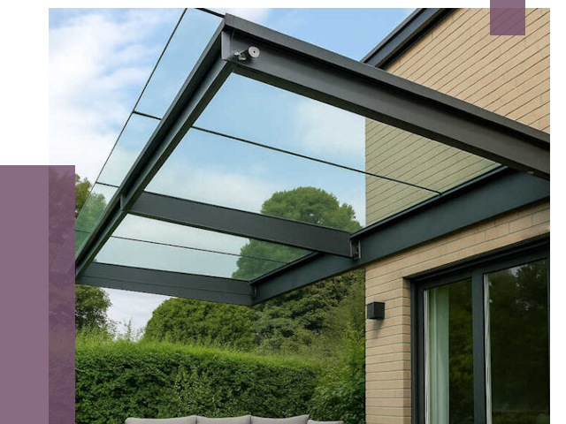 Стеклянные навесы и козырьки в Реже от 13144 руб.