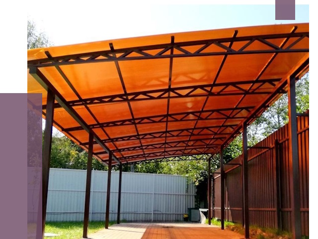 Односкатные навесы под ключ в Реже от 14075 руб. 