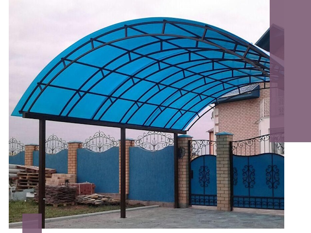 Арочные навесы под ключ в Реже — изготовление и монтаж