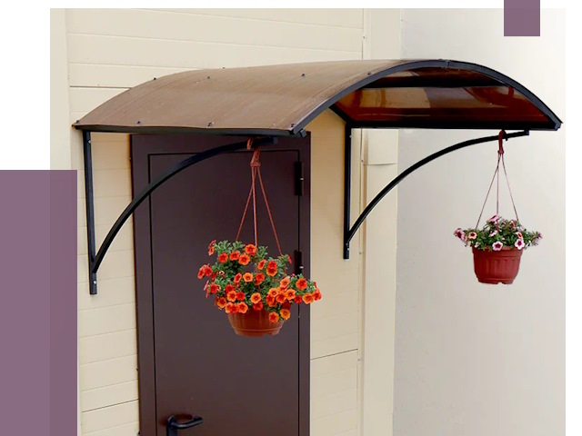 Козырьки над входом в Реже от 15882 руб.  | ПРОЛЁТ-Реж