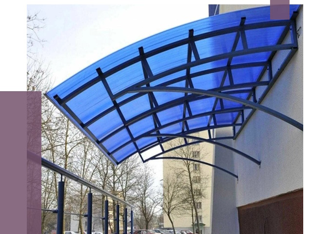 Козырьки из поликарбоната в Реже от 4600 руб. под ключ | ПРОЛЁТ-Реж