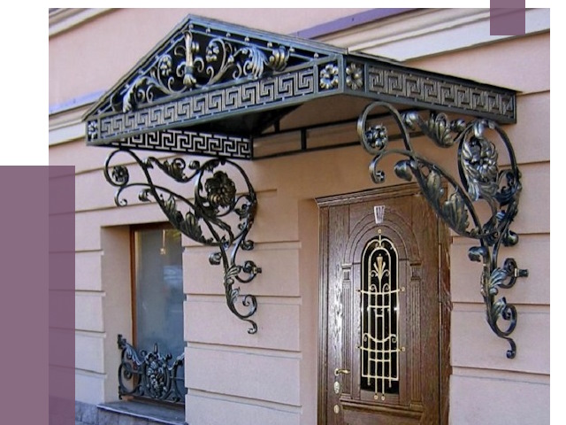 Кованые козырьки в Реже под ключ от 13636 руб. — ПРОЛЁТ