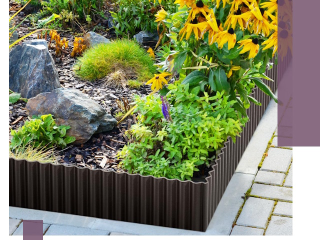 Металлические бордюры для клумб в Реже — производство и монтаж